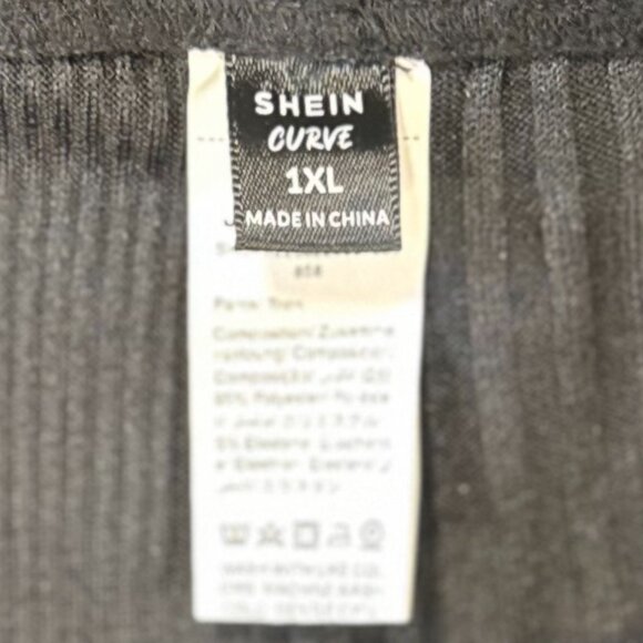 SHEIN Essence Black Hoodie & Leggings Set Women’s Medium Athleisure Cozy - Picture 4 of 6